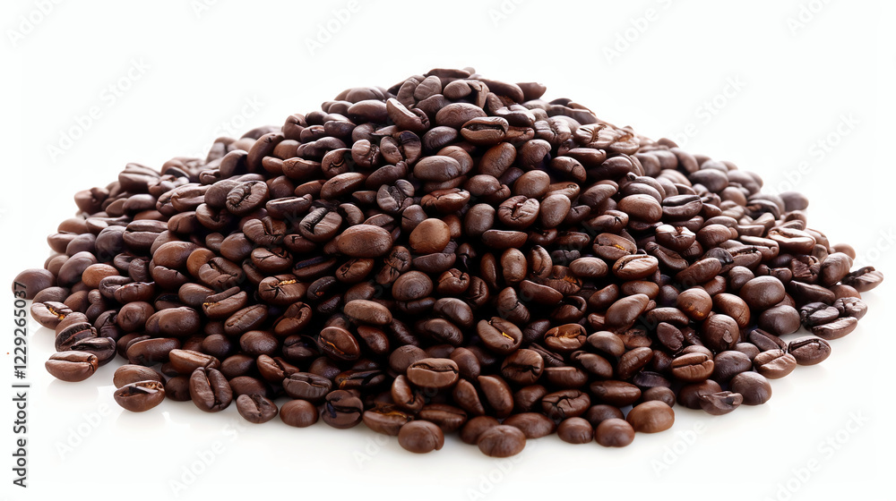 Coffee beans close up on white background Coffee beans close up on white background