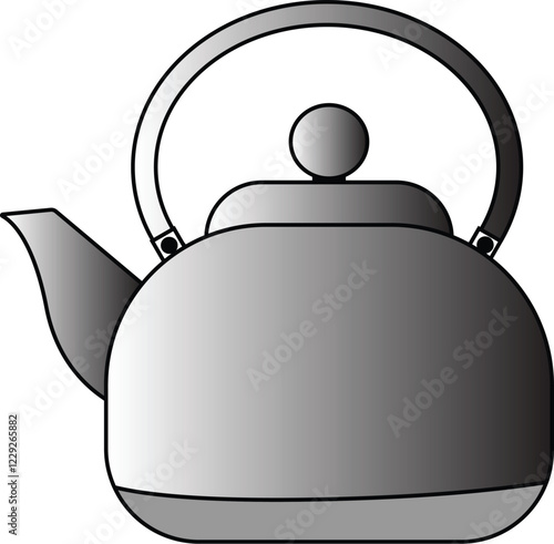 vector illustration of a teapot