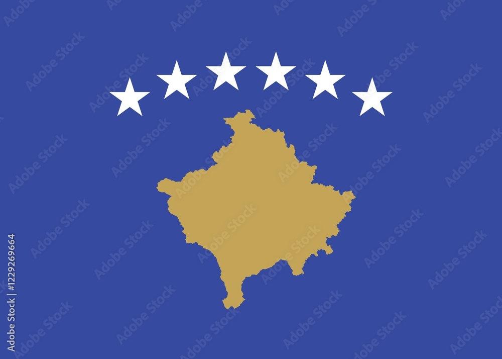 custom made wallpaper toronto digitalFlag of Kosovo, Vector illustration
