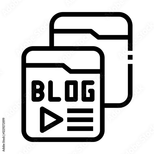 blogging Line Icon