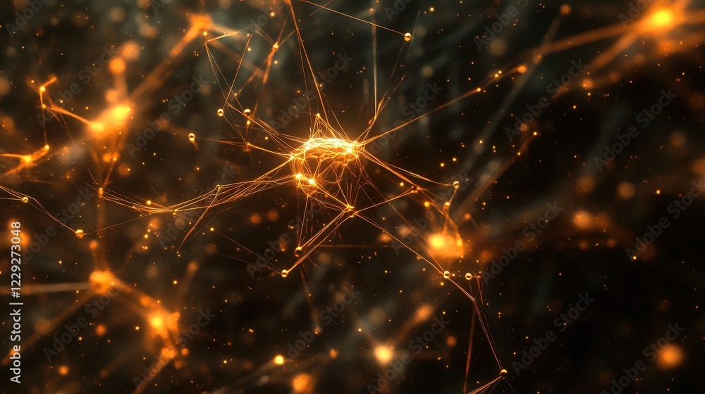 Obraz premium network-inspired background featuring intersecting lines and glowing nodes