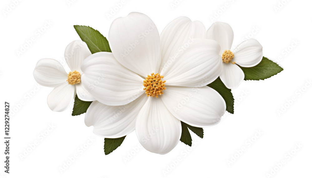 Obraz premium white flower isolated on transparent background