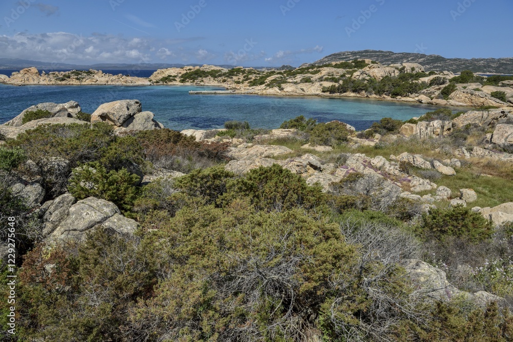Fototapeta premium Bay, Cala Francese, La Maddalena Island, Province of Sassari, Gallura, Sardinia, Italy, Europe