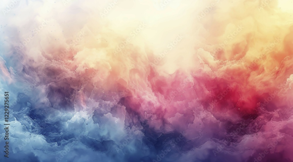 Fototapeta premium Dreamy abstract of ethereal clouds with a warm pink and blue glow, ai generated, AI generated