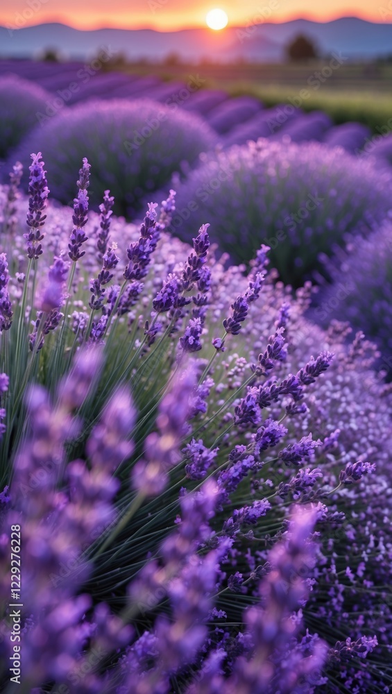 Obraz premium Lavender Field at Sunset