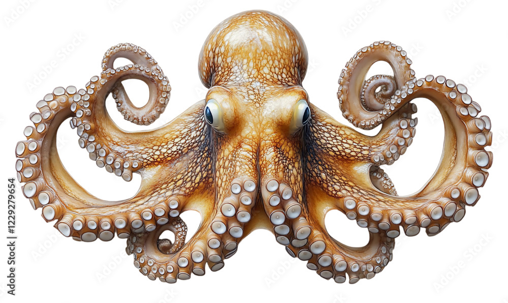 Fototapeta premium Close Up Of An Octopus On A Black Background