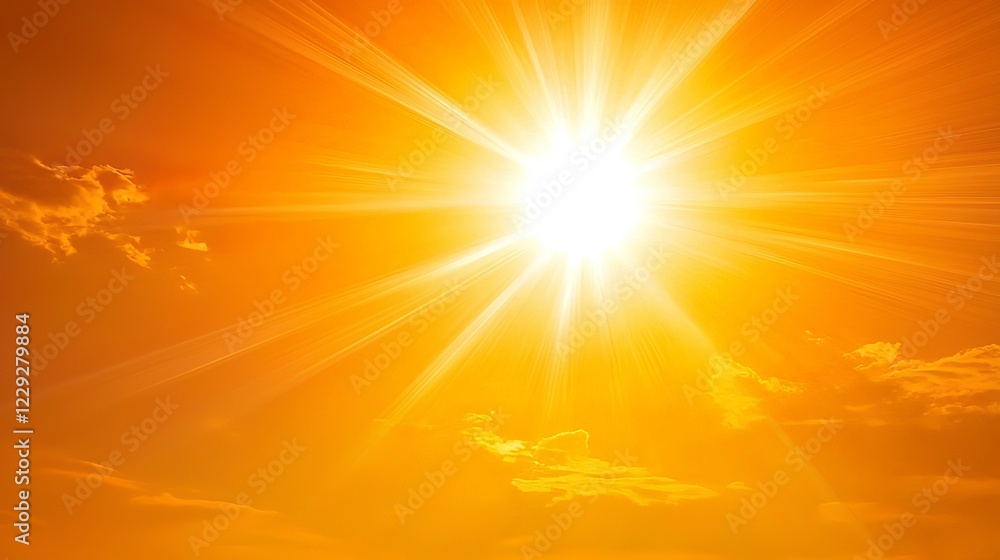 Vibrant Orange and Yellow Hues in the Sky During a Breathtaking Sunrise Vibrant Orange and Yellow Hues in the Sky During a Breathtaking Sunrise