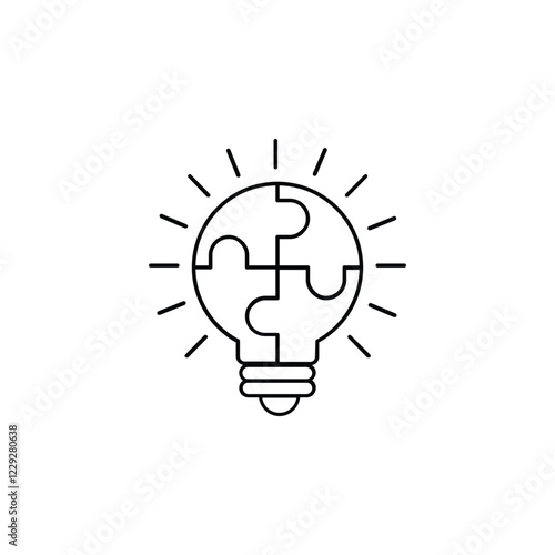 black and white problem solver icon