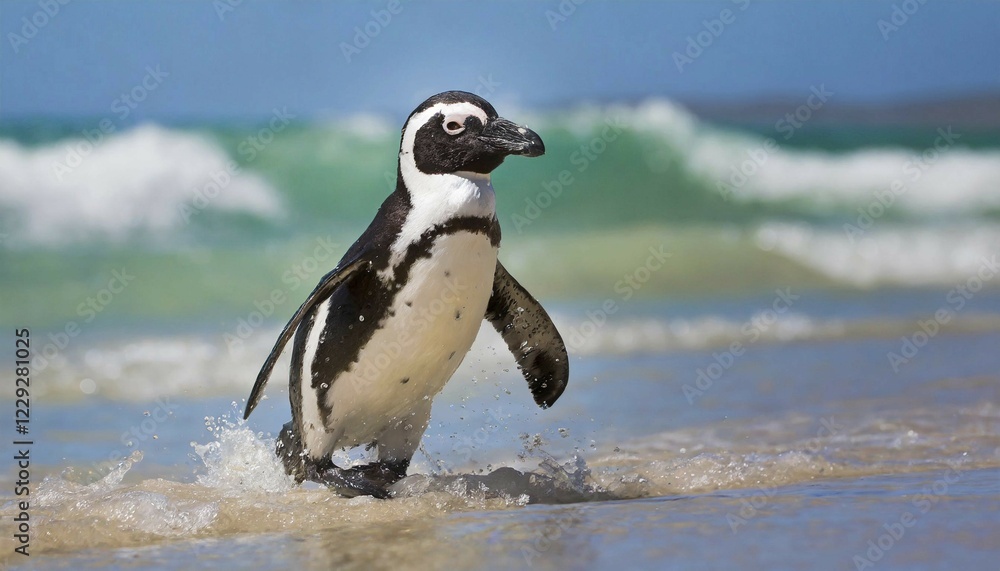 Obraz premium AI generated, A african penguin (Spheniscus demersus)