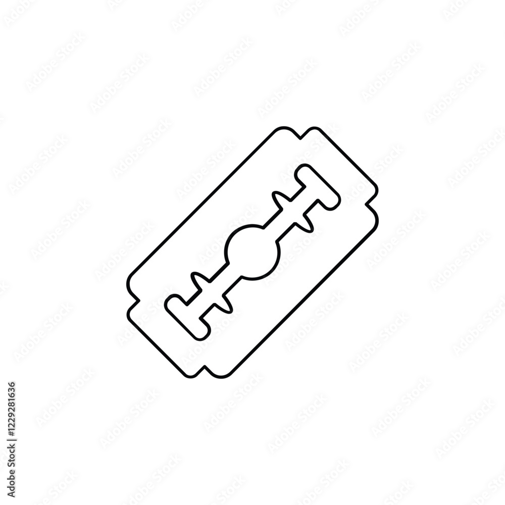 Razor blade icon. Razor blade. Shaving attribute Razor blade icon. Razor blade. Shaving attribute