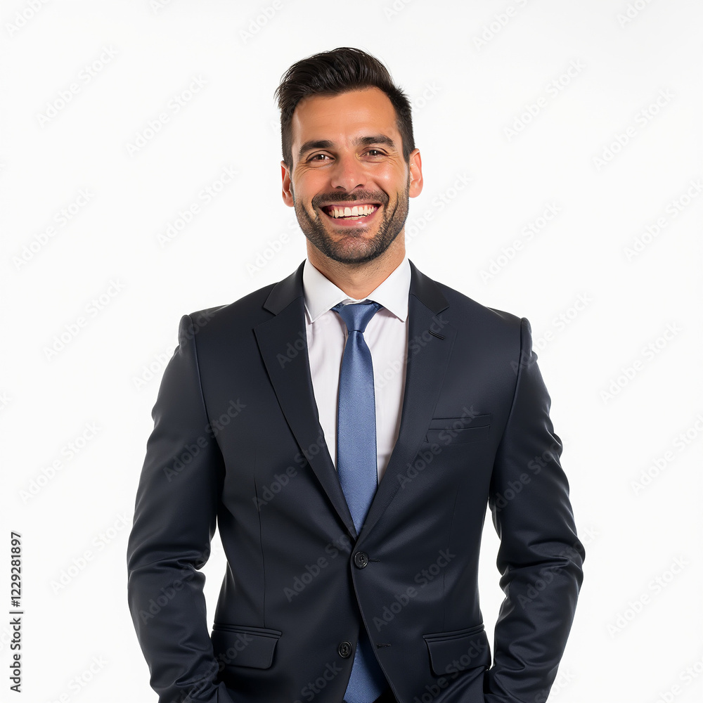 Director de la compañía en traje de la marina. Un exitoso ejecutivo guapo y guapo, seguro. Director de la compañía en traje de la marina. Un exitoso ejecutivo guapo y guapo, seguro.