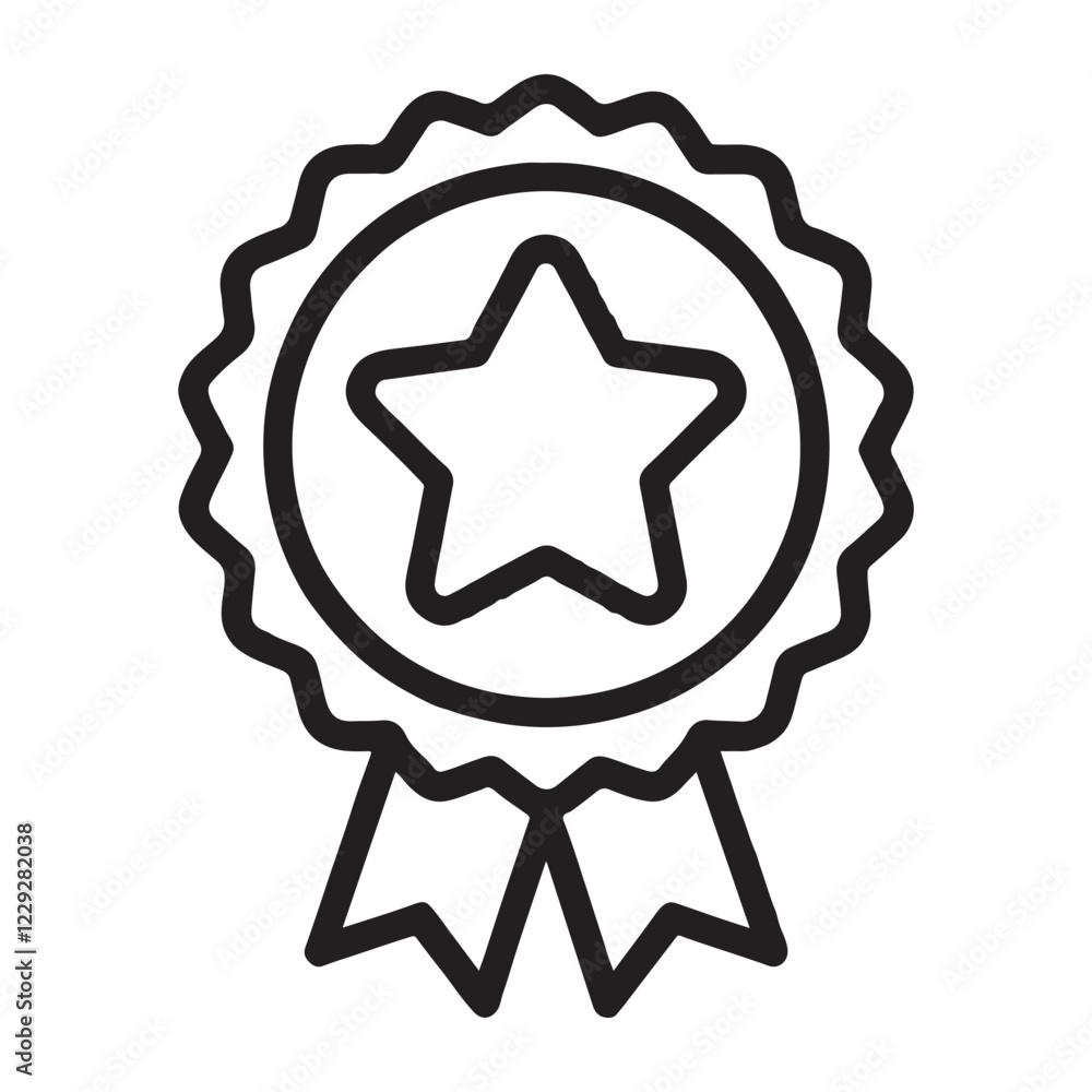 Award Badge Icon Star Quality Achievement Graphic Award Badge Icon Star Quality Achievement Graphic