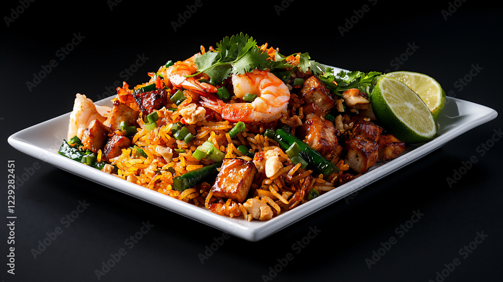 Fototapeta premium khao pad plate