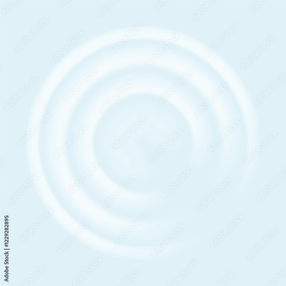 Obraz premium Water ripple effect top view. Realistic caustic drop or sound wave splash effect, concentric circles in puddle. Vector round wave surface