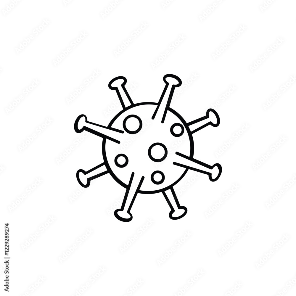 Obraz premium invisible viruses and bacteria icon