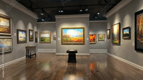 Immersive gallery experience: journey through contemporary art's vibrant landscapes