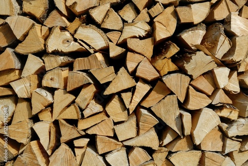 Stacked firewood