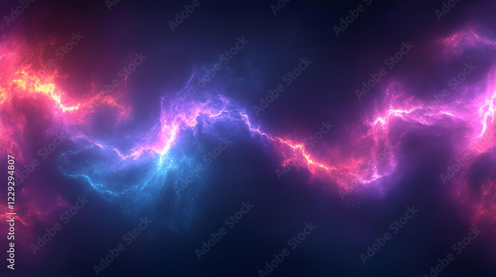 Cosmic energy streaks across dark space, vibrant plasma background for design Cosmic energy streaks across dark space, vibrant plasma background for design