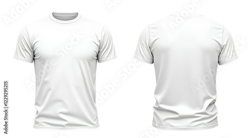 White men's classic t-shirt (front and back view)