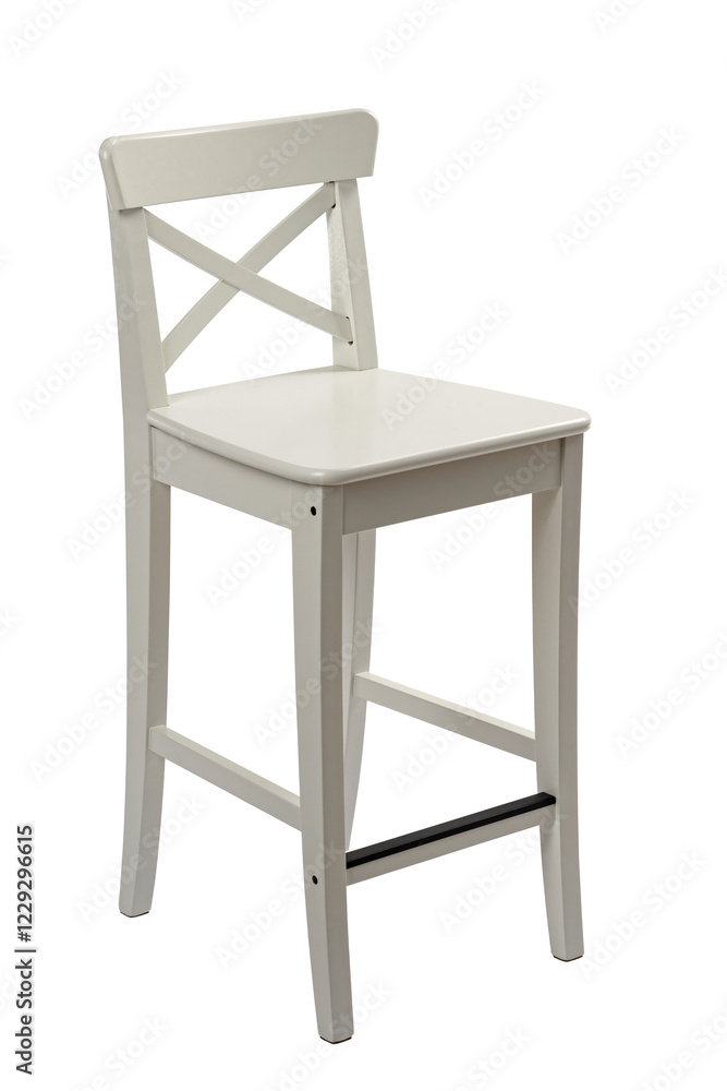 handmade wooden chair made of solid oak, isolated on a white background handmade wooden chair made of solid oak, isolated on a white background
