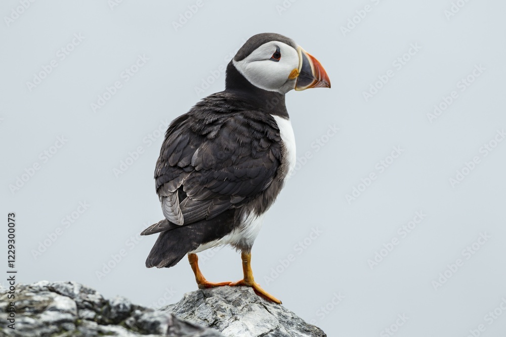 Obraz premium Puffin (Fratercula arctica), Farne Islands, Northumberland, England, United Kingdom, Europe