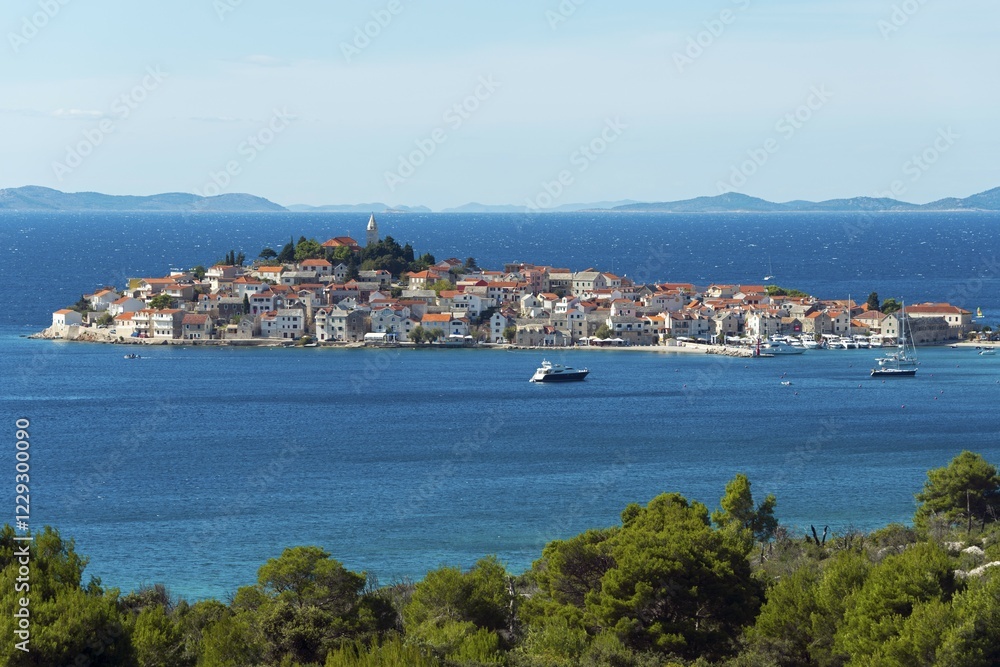 Fototapeta premium View of Primosten, Dalmatia, Croatia, Europe
