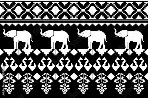 elephants pattern, mandala
Beautiful Thailand,thai pattern,seamless,Traditional,ethnic,fabric pattern for textiles,rugs, wallpaper,clothing, sarong,batik,wrap,embroidery,print,background,cover, illust