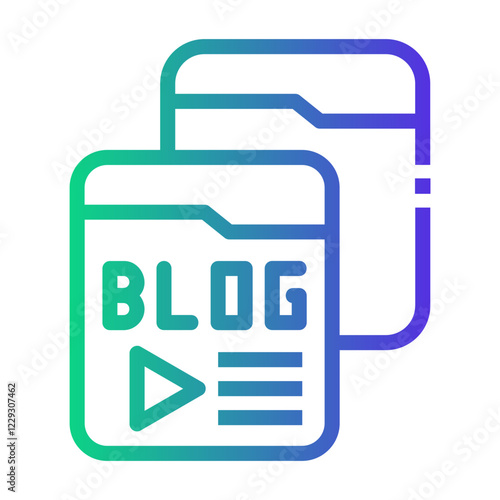 blogging Line Gradient Icon