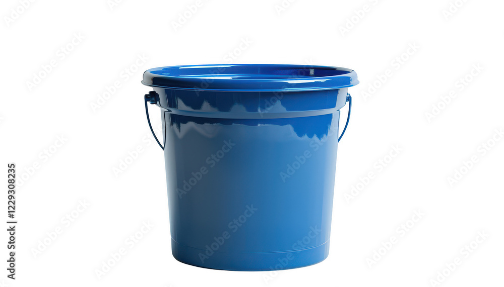 Blue Bucket With Handle isolated on transparent background Blue Bucket With Handle isolated on transparent background