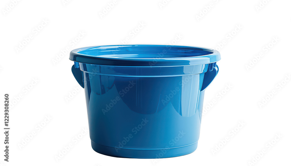 Blue Bucket With Handle isolated on transparent background Blue Bucket With Handle isolated on transparent background