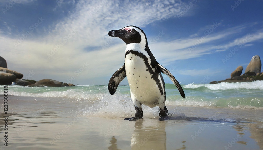 Obraz premium AI generated, A african penguin (Spheniscus demersus)