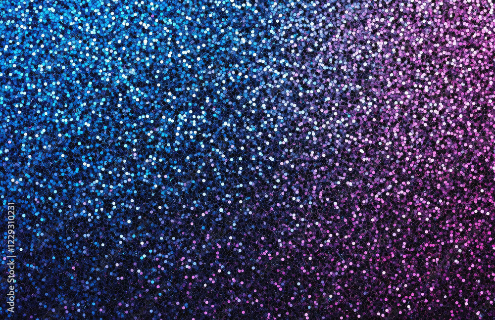 Fototapeta premium Pink and Blue Glitter Gradient Background with Sparkling Bokeh