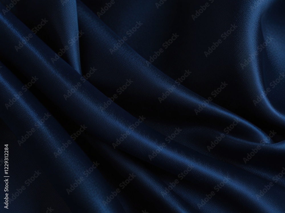 Obraz premium Beautiful, Smooth Bridal Banner.blue Glistening Fabric Background with Wrinkles and Folds.