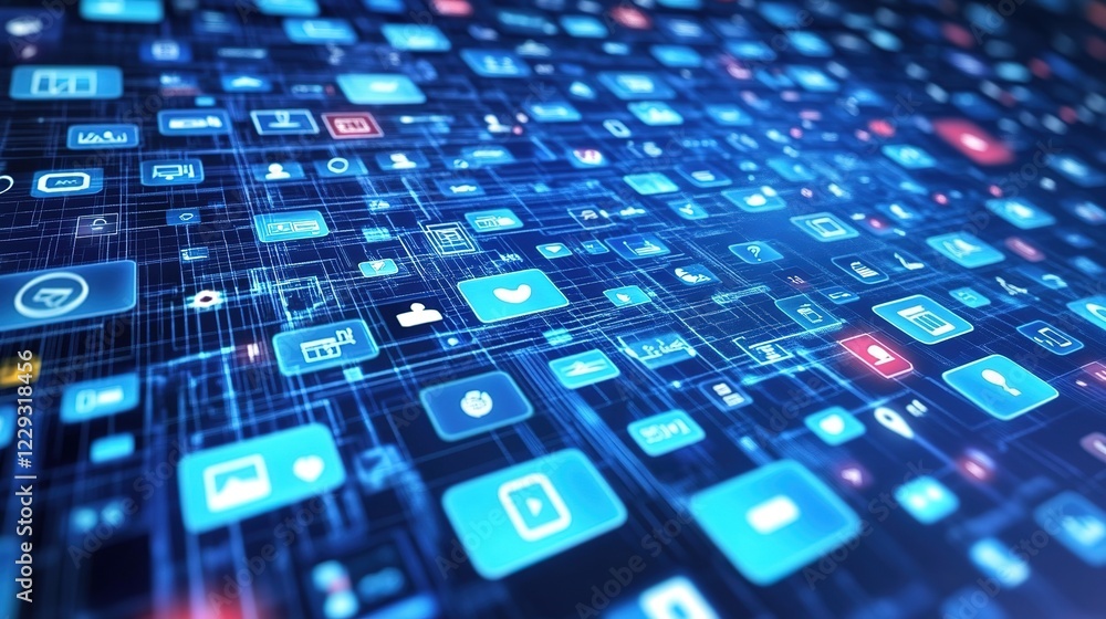 Graphical User Interface, Software screen in cyberspace. Concept of social media and digital interface generating digitally. Graphical User Interface, Software screen in cyberspace. Concept of social media and digital interface generating digitally.