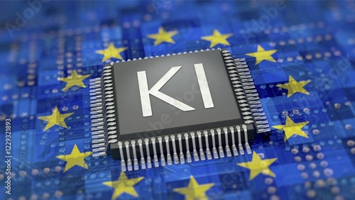 Symbolic image on the topic of the EU AI Act, regulation on artificial intelligence