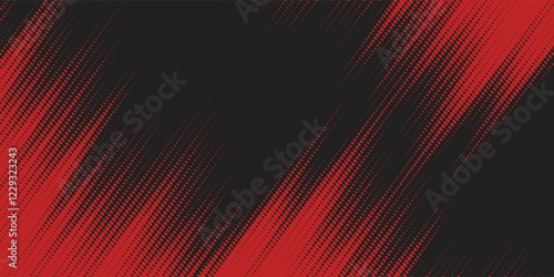 Vector red and black background with sporty brush motif