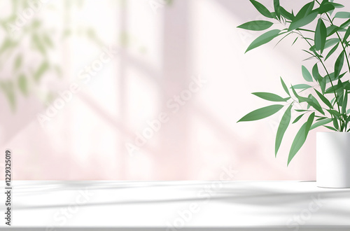 Soft-shadowed green plant