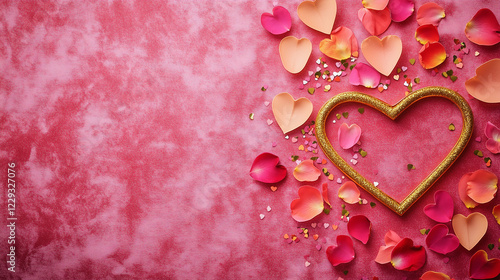 heart shaped frame surrounded by heart shaped leaf 