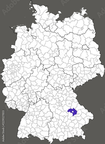 County of Regensburg, in Bavaria, location of the county within Germany