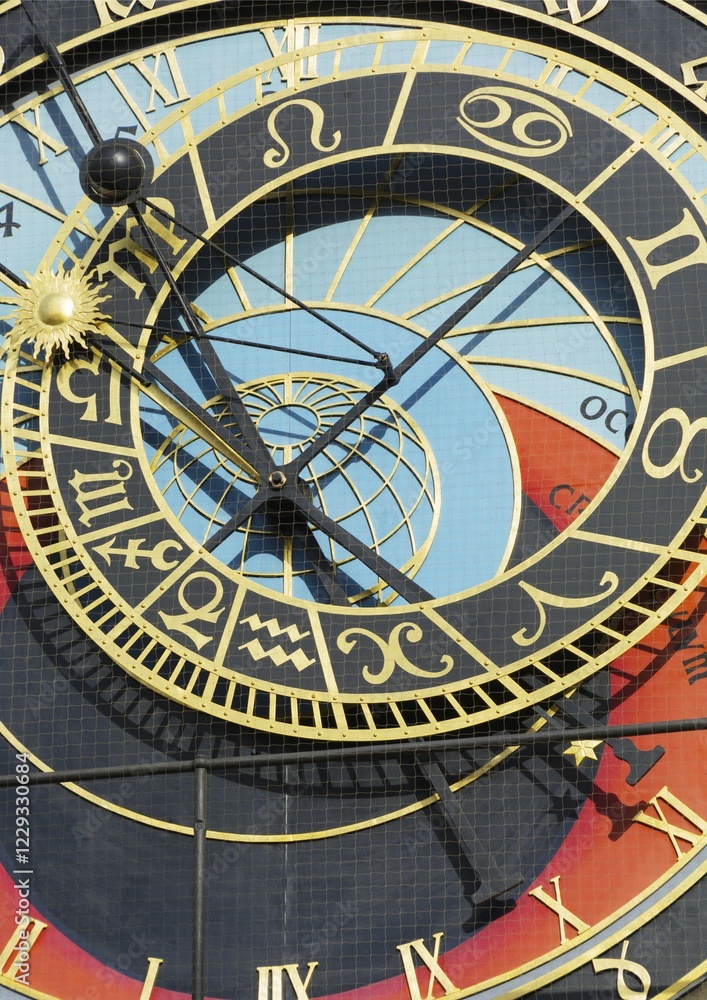 Naklejka premium Old Town Astronomical Clock in Prague, portrait format