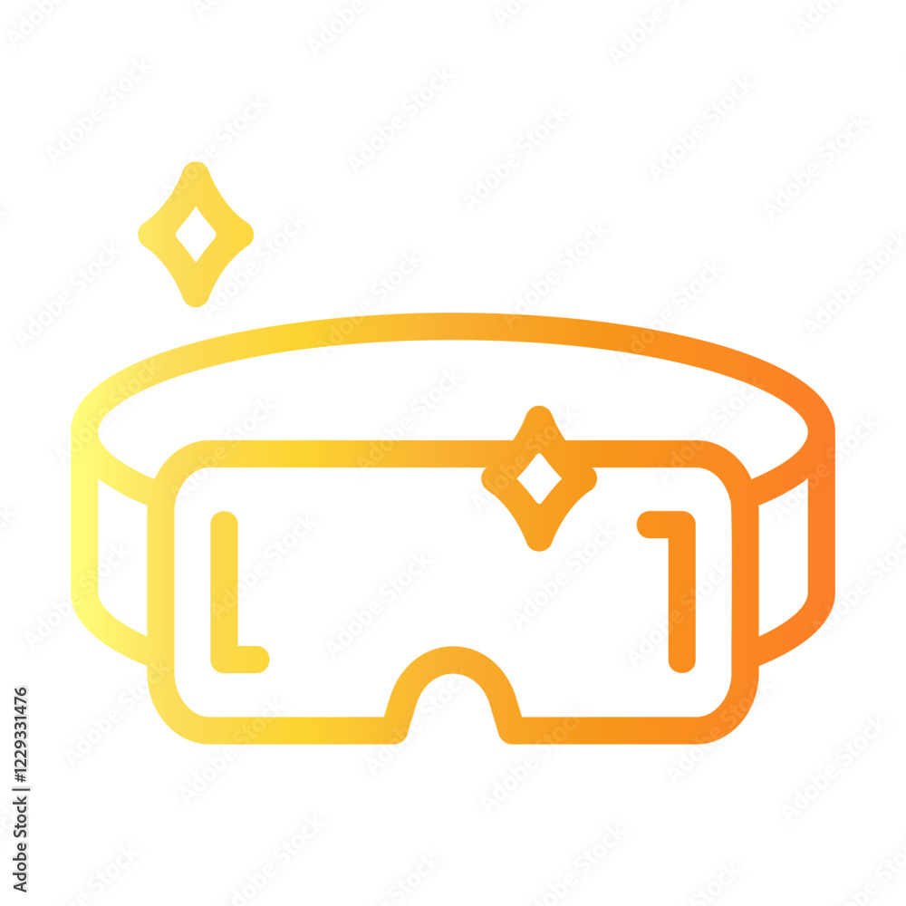 virtual reality glass Line Gradient Icon virtual reality glass Line Gradient Icon