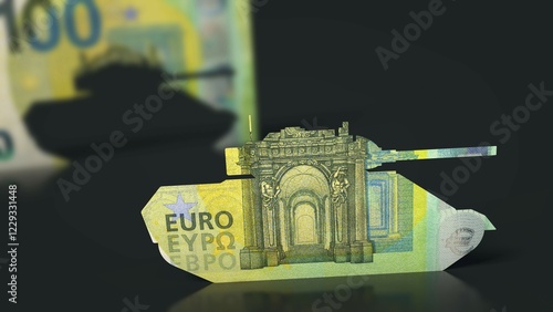Obraz na płótnie Symbolic image on the topic of the defence budget w salonie