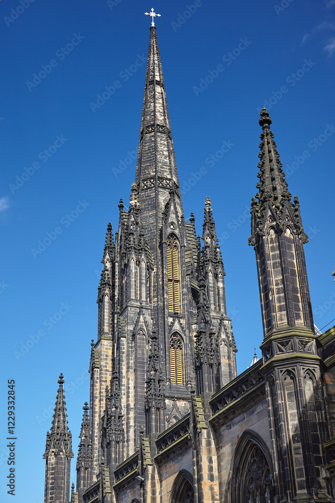 The clock tower of Hub, a public arts and events building in the centre of Edinburgh. Scotland The clock tower of Hub, a public arts and events building in the centre of Edinburgh. Scotland