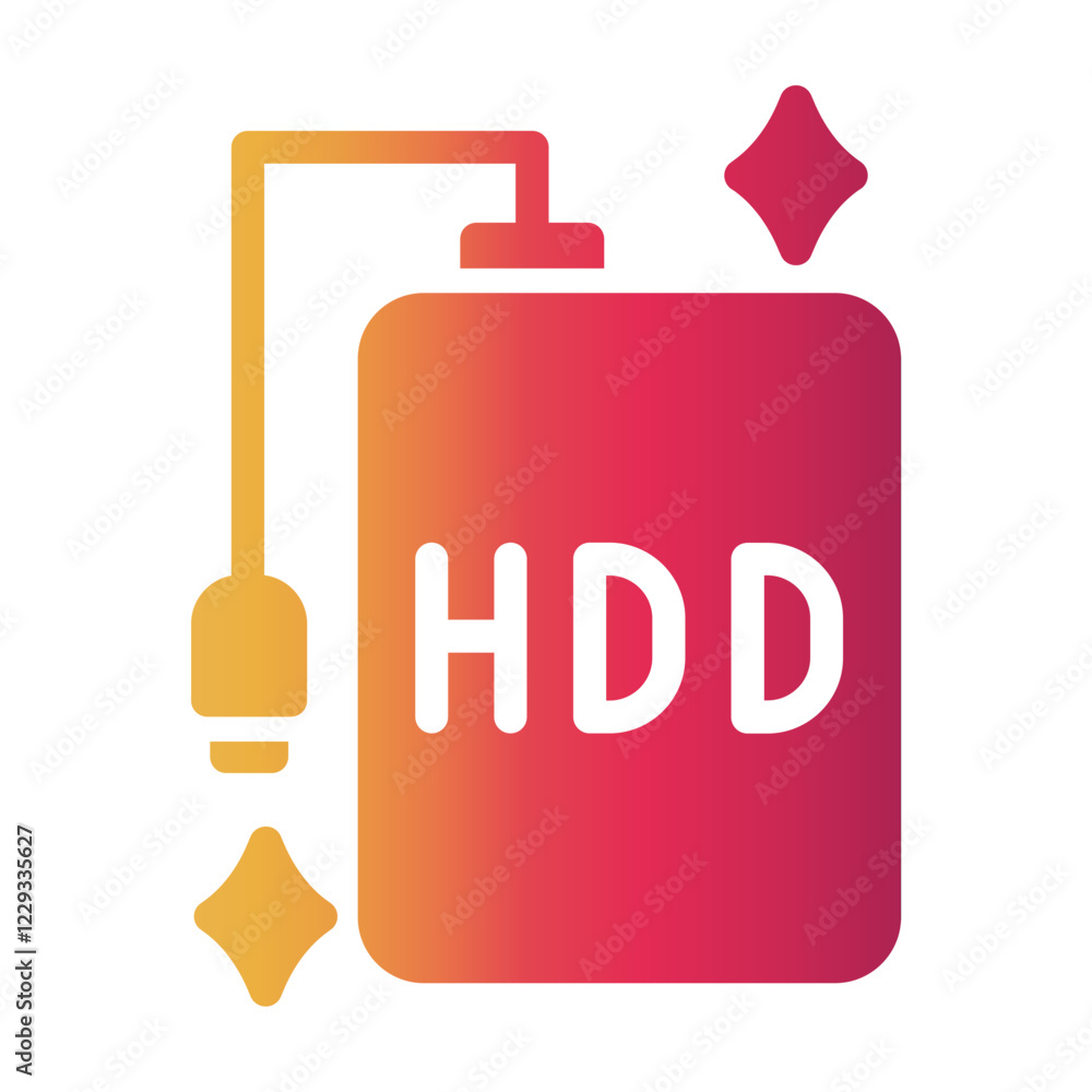 Obraz premium external hard drive Gradient icon