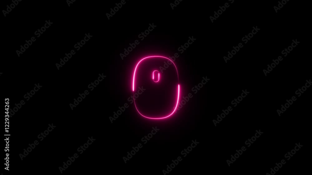pink color icon animated video of the shape of a laptop mouse with lines lit up with a neon effect black background computer, concept, controller, cursor desktop device effect equipment flat gam pink color icon animated video of the shape of a laptop mouse with lines lit up with a neon effect black background computer, concept, controller, cursor desktop device effect equipment flat gam