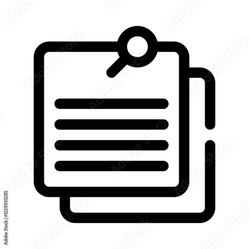 digital notes line icon