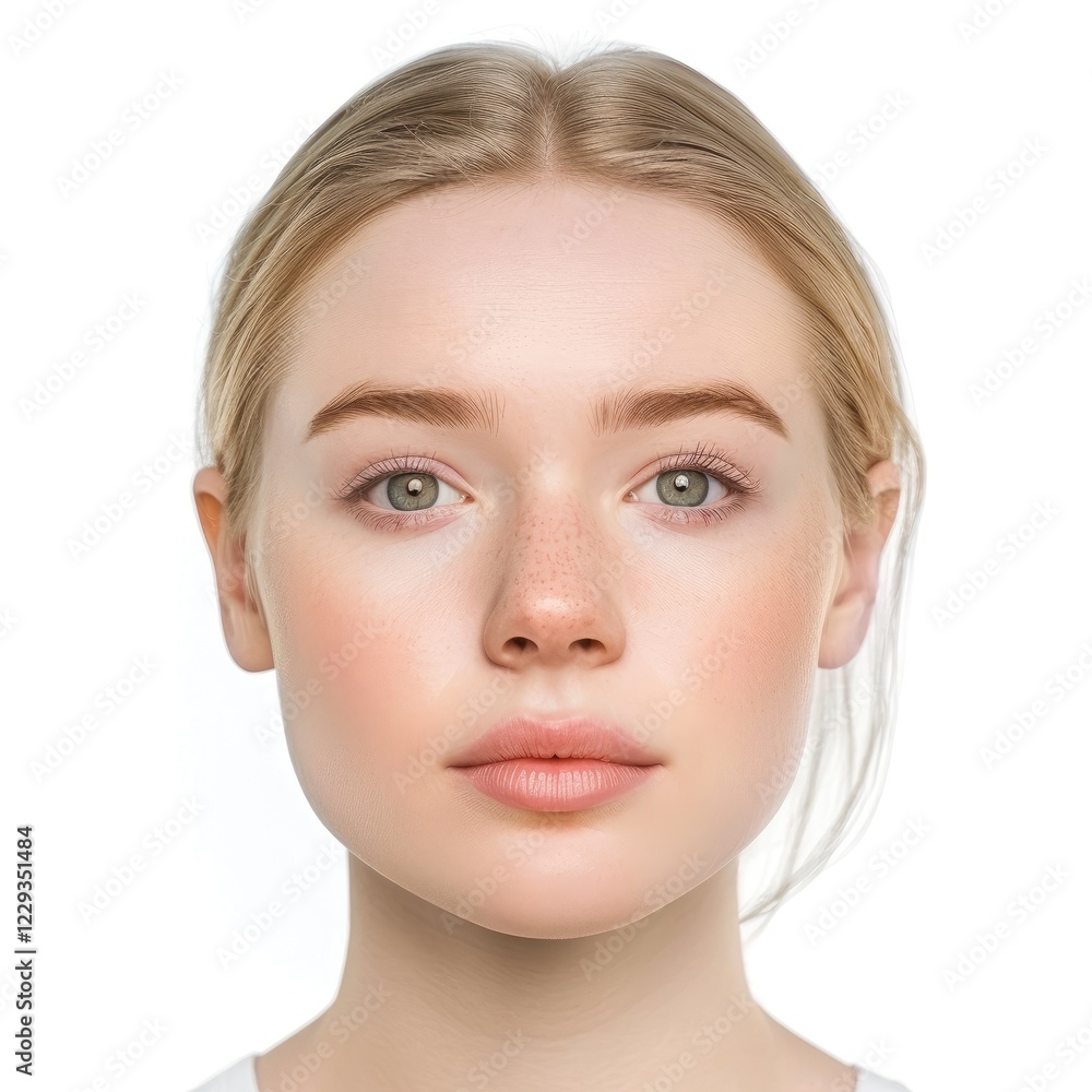 Natural Beauty Close-Up Portrait With Soft Lighting