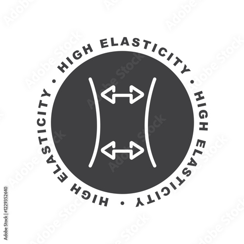 Compression or elasticity icon, line vector.