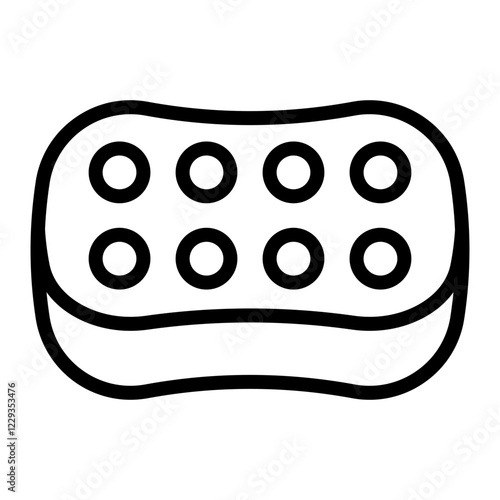 Sponge Vector Line Icon Design