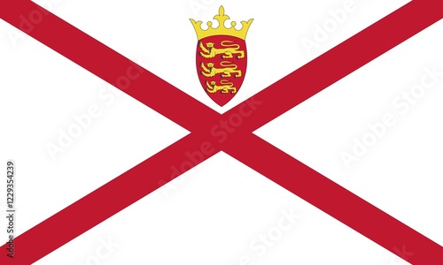 Flag of Jersey, Vector illustration